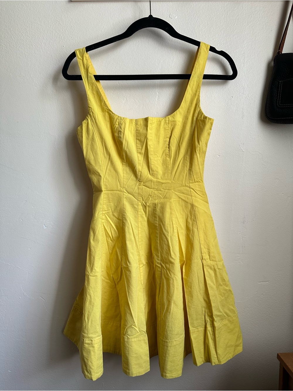 Yellow Sleeveless  Staud Fit-and-Flare Dress